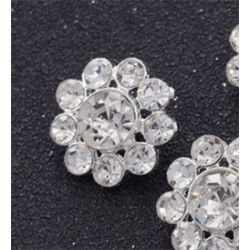 BLINGKNAPP  Blomst 20mm